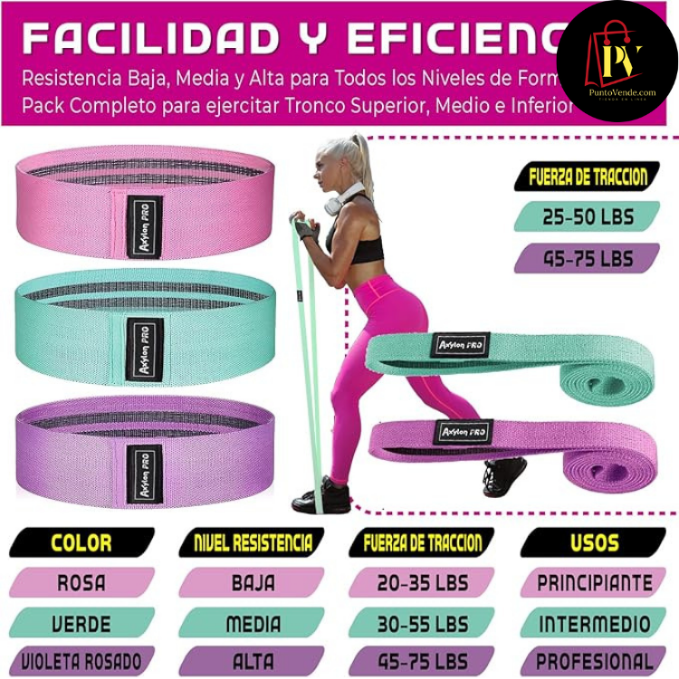 BANDAS ELASTICAS PARA PIERNAS Y GLUTEOS