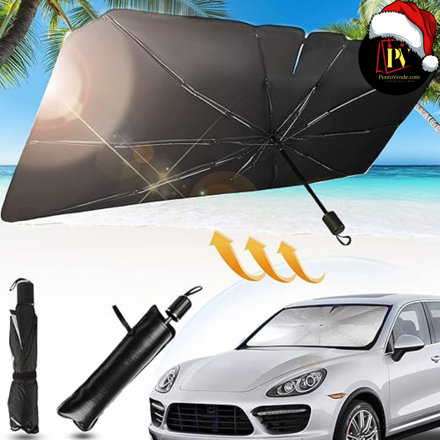 PARASOL PLEGABLE UV PARA PARABRISA AUTO